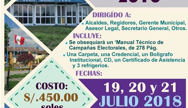 IV Congreso nacional Extraordinario de Alcaldes, Regidores y Funcionarios.  RIOJA – SAN MARTÍN 2018